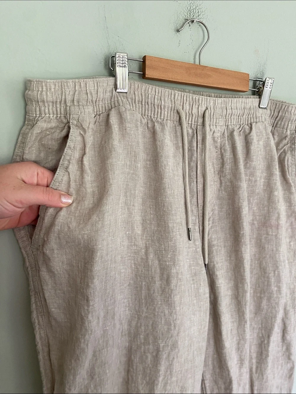 Quince Men’s 100% European Linen Drawstring Beach Pants in Flax Size XL